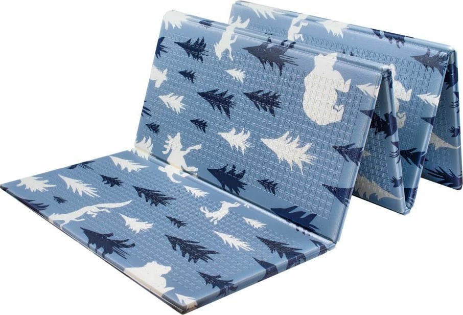 tapet lojërash palosës PLAYTO Les Vintage 200x150x1 cm, shkumë XPE, i papërthithshëm, i dyanshëm, gri