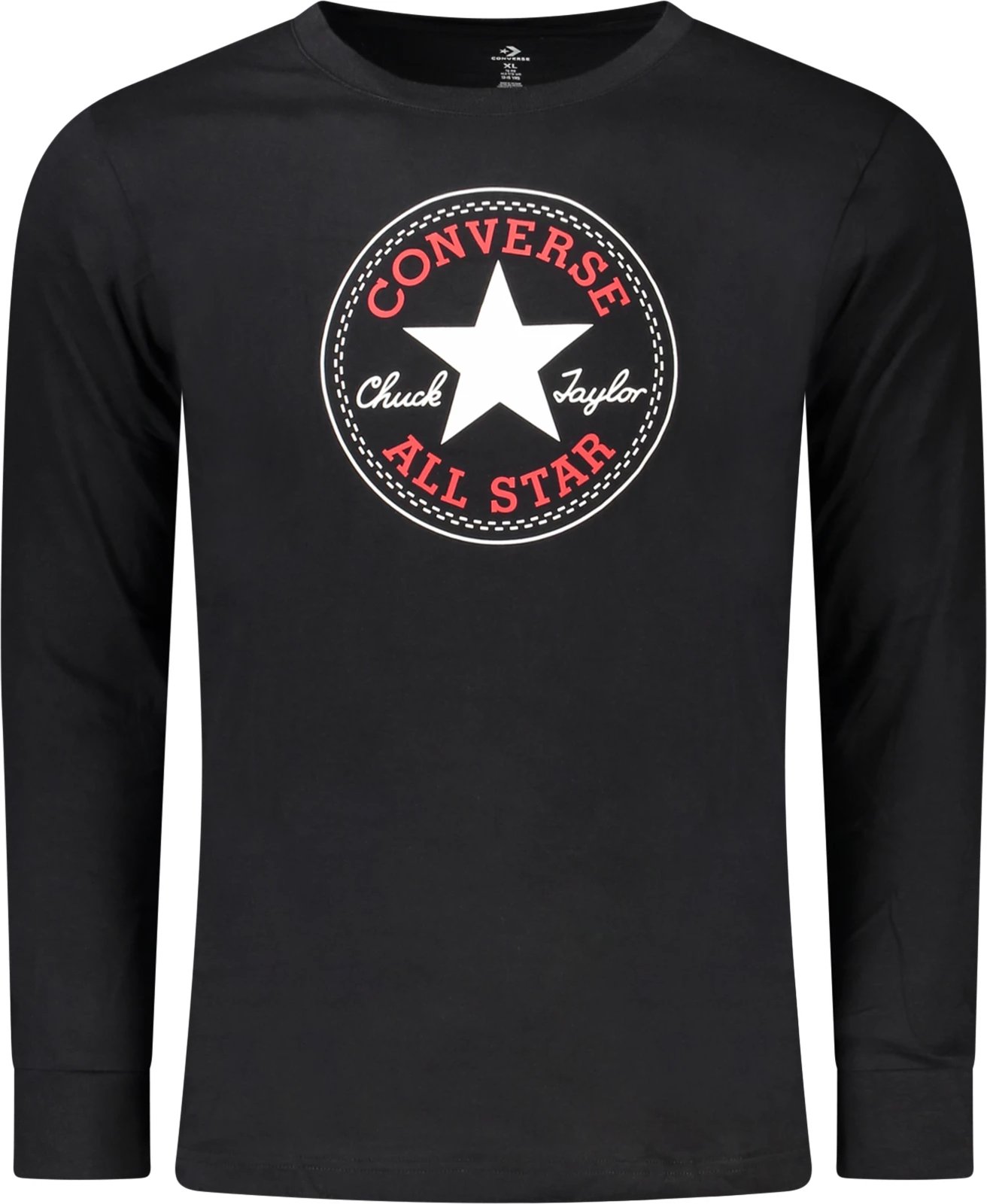 Maicë me mëngë të gjata për djem CONVERSE, e zezë