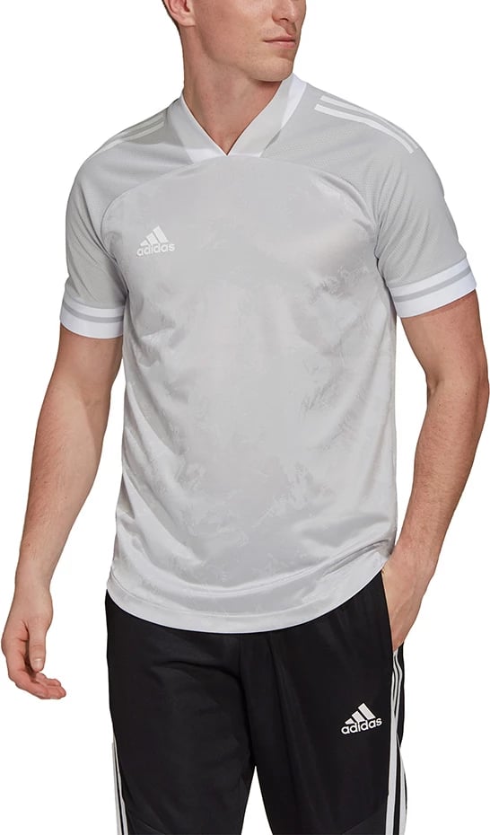 Maicë për meshkuj adidas, gri-bardhë