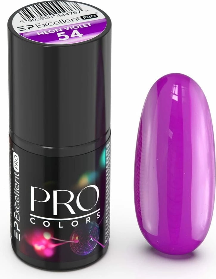 Llak për thonj për femra Excellent PRO Pro Colors Hybrid 54 Neon Violet, 7g