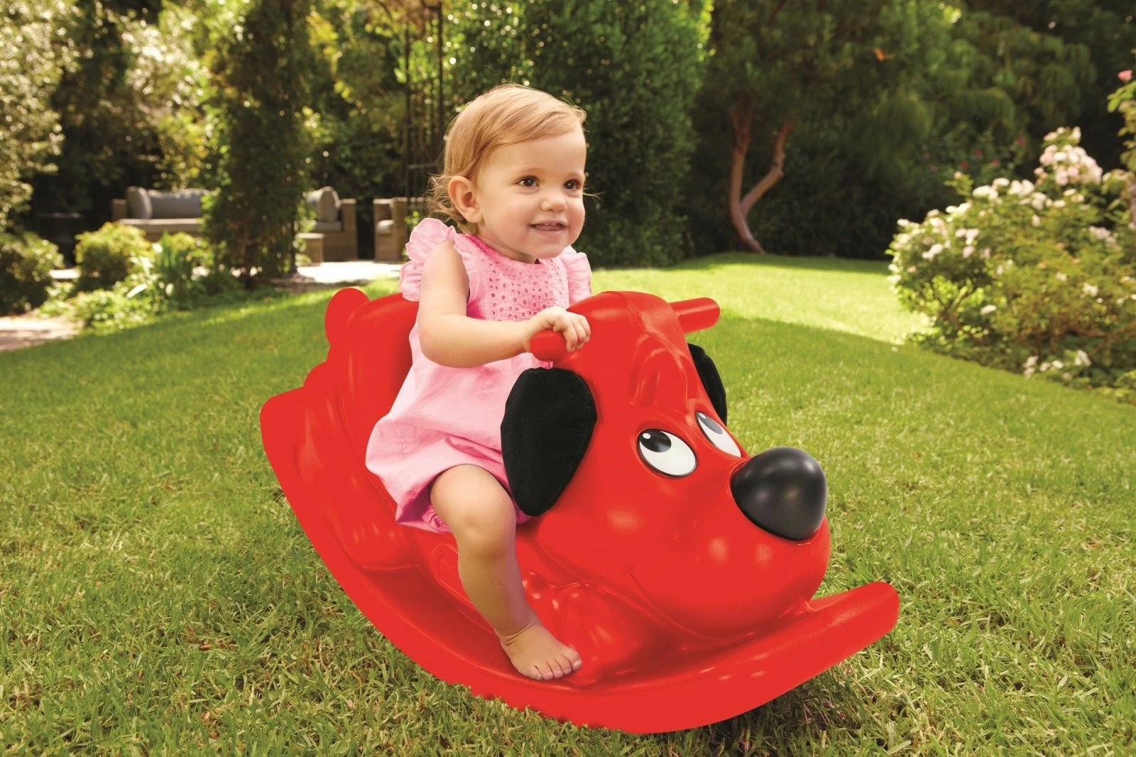 Bujak Little Tikes Rockin' Puppy, plastikë, për fëmijë të vegjël, e kuqe