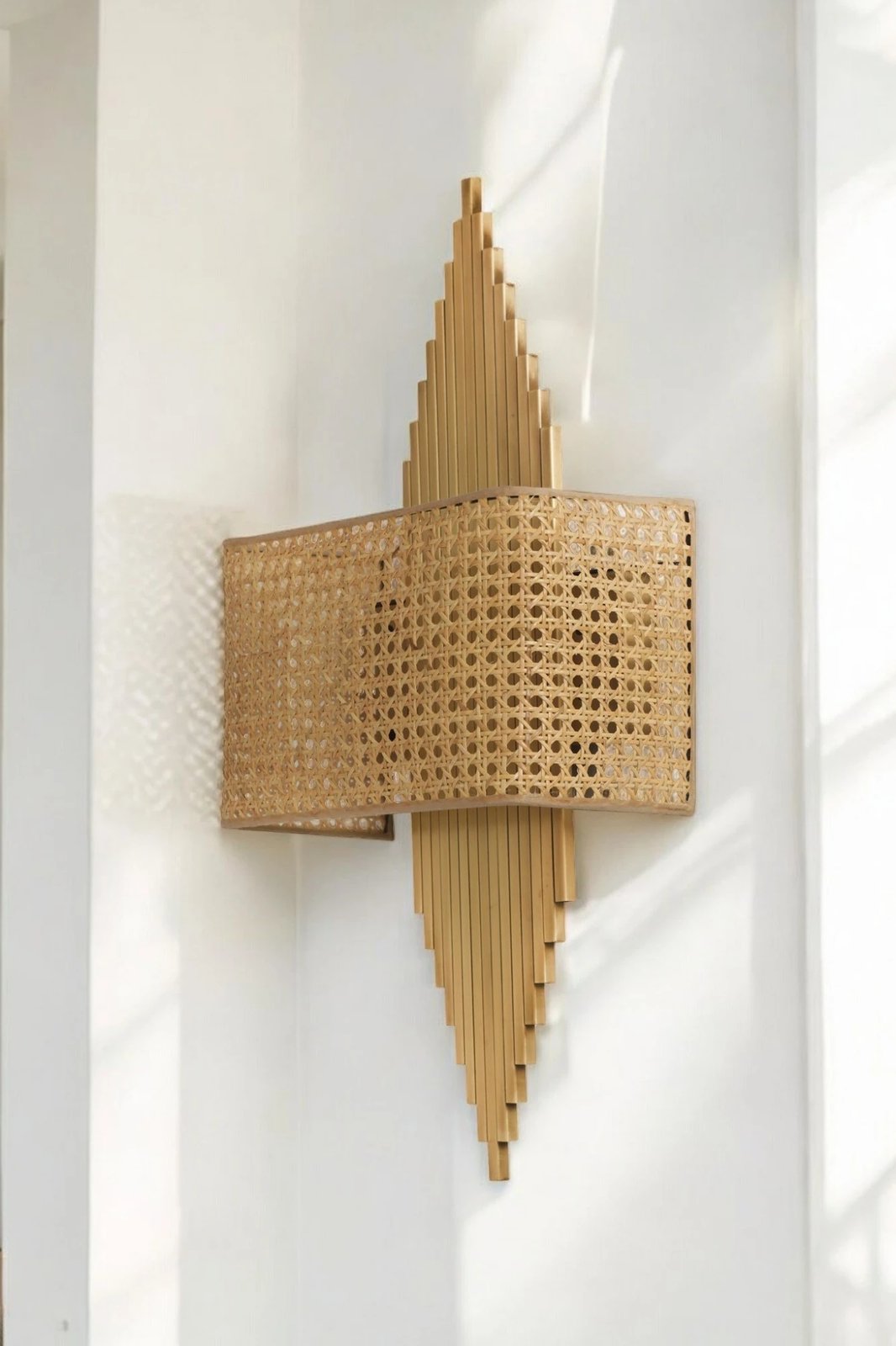 Llambë muri Opviq, Aslı - 8763-4P, ngjyrë ari dhe bezhë