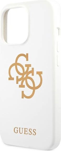 Mbështjellës Guess GUHCP13LLS4GGWH për iPhone 13/13 Pro, silikon, i bardhë Mbështjellës Guess GUHCP13LLS4GGWH për iPhone 13/13 Pro, silikon, i bardhë