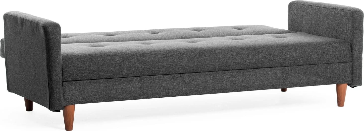 Sofabed 3-vendësh, Hiko, ngjyrë gri e errët
