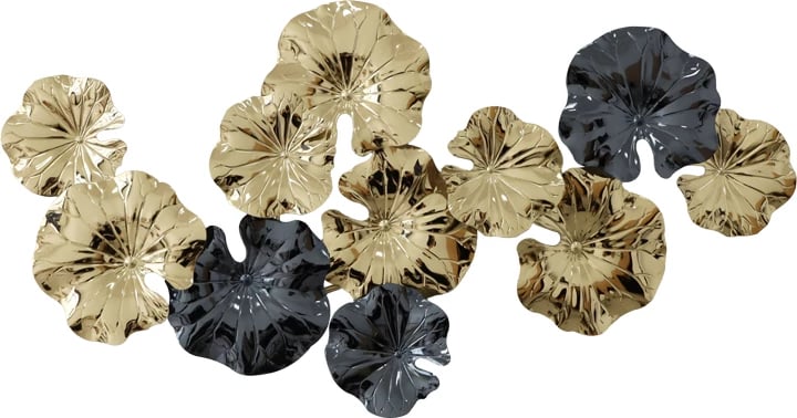 Dekor muri Merinda Inart metal ngjyrë ari-e zezë 88x47x5cm