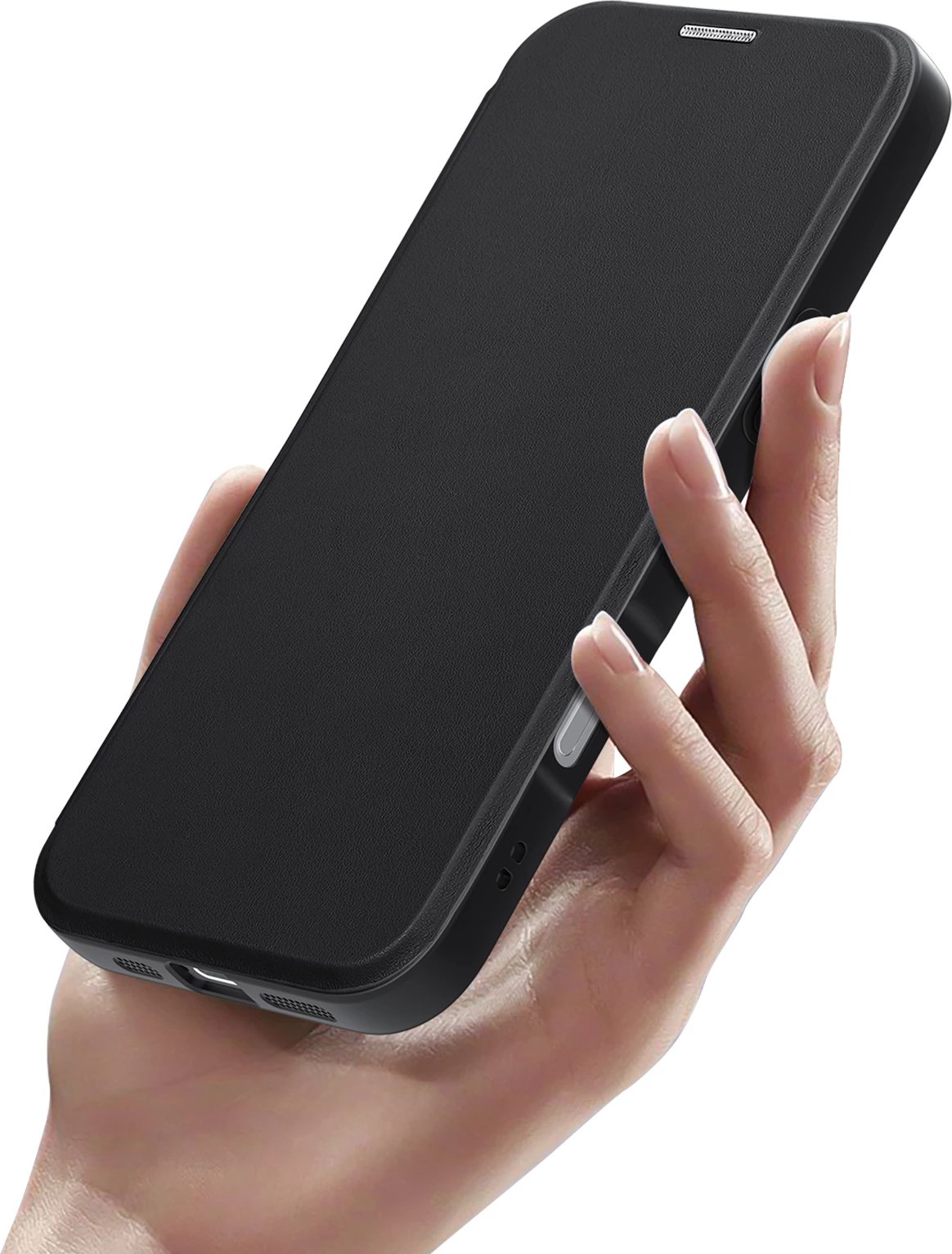 Mbështjellës Dux Ducis Skin X Pro për iPhone 16, me MagSafe, me kapak, i zi