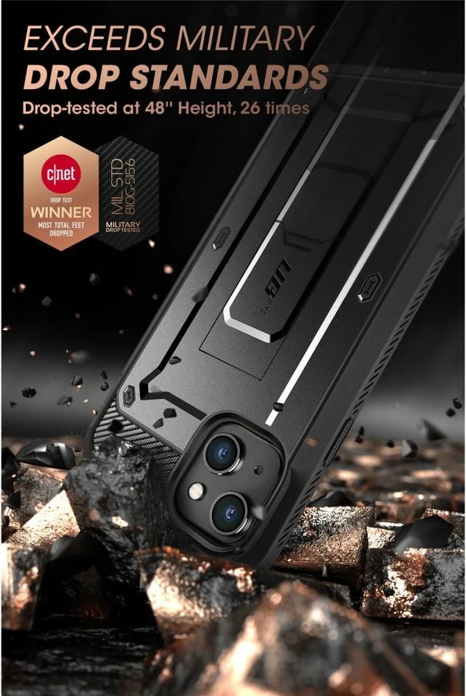 Mbështjellës Supcase Unicorn Beetle Pro për iPhone 13 / iPhone 14, i zi
