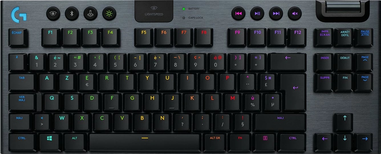 Tastierë mekanike Logitech G G915 TKL, RGB, pa kabllo, karbon
