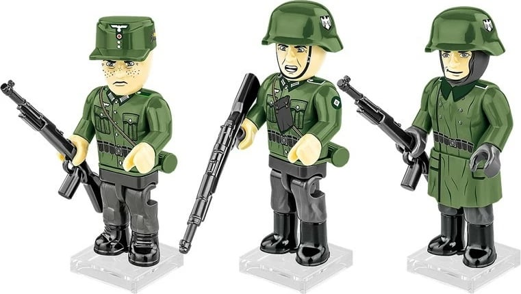 Set figurash ndërtuese Cobi Klocki COBI-2060, German Infantry, 33 pjesë, 3 figura