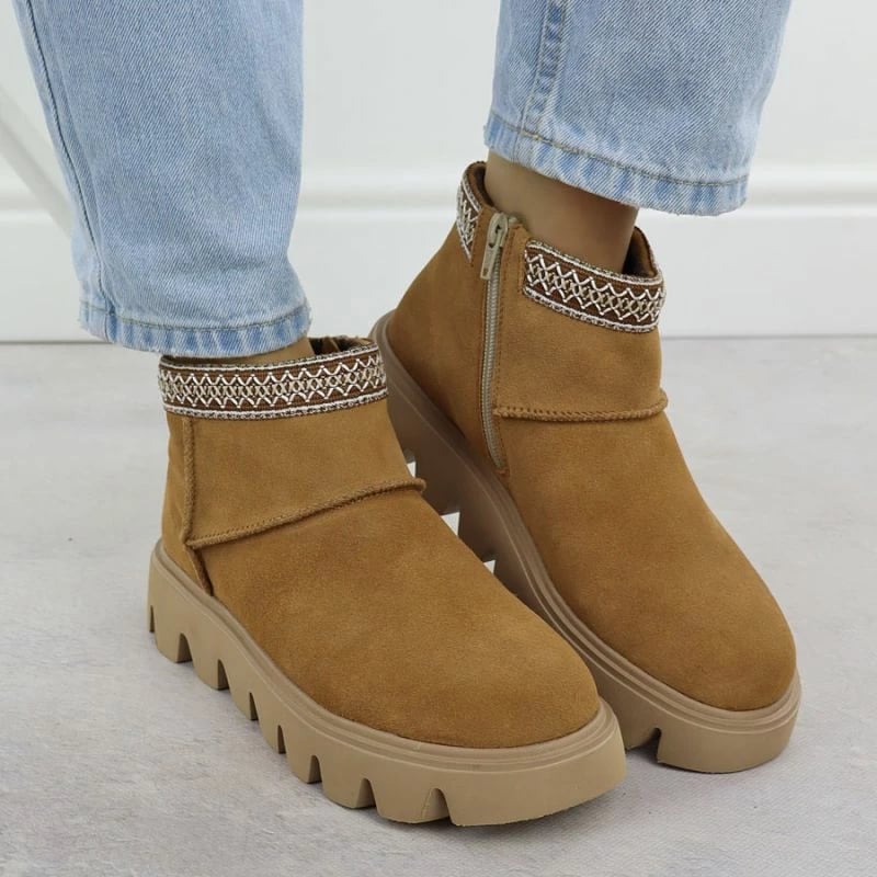 Çizme të shkurtra lëkure femra Rieker W2074-24