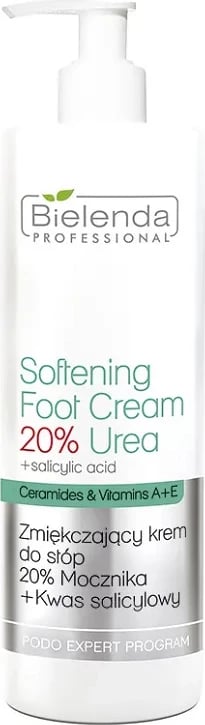 Krem për këmbë për femra Bielenda Professional Softening Foot Cream 20% Urea + Acid Salicilik, 500ml
