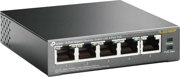 Switch TP-LINK TL-SG1005P, 5 porta Gigabit, 4 PoE, desktop