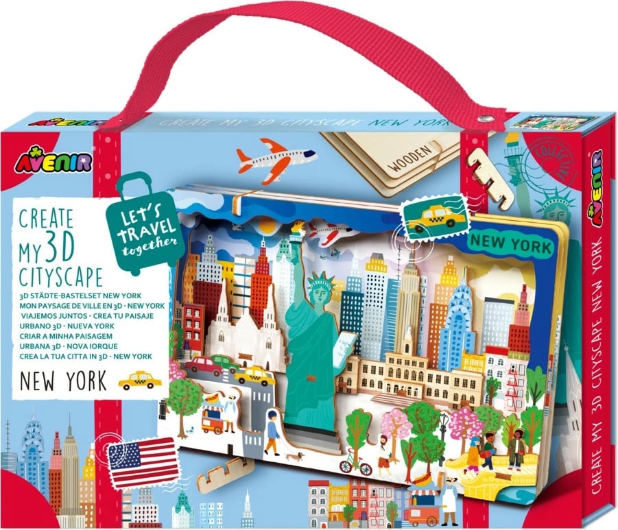 Puzzle 3D prej druri MG DYSTRYBUCJA Create a 3D City Landscape New York, për fëmijë