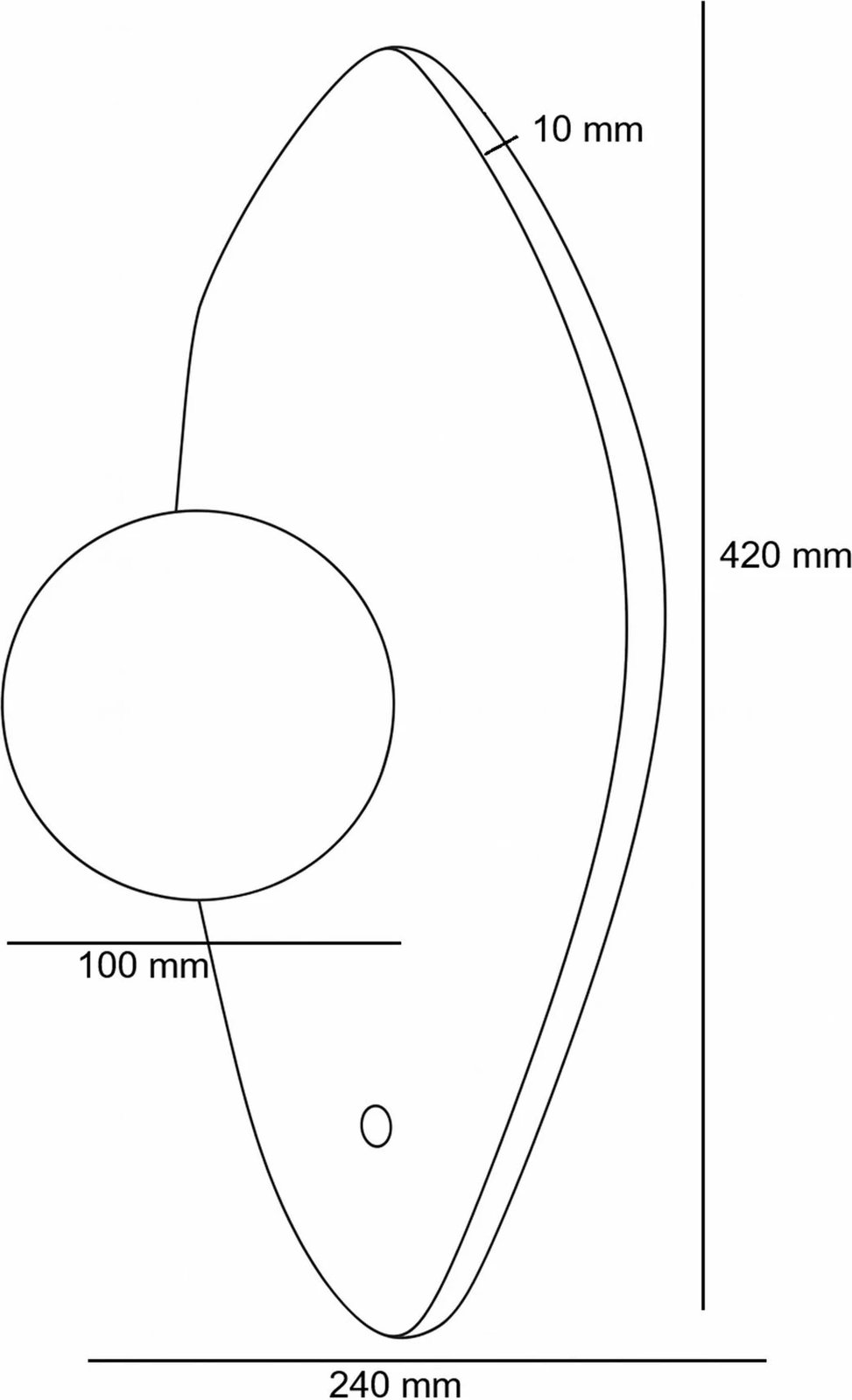 Llambë muri Opviq, model Halle, ngjyrë bezhë dhe e bardhë