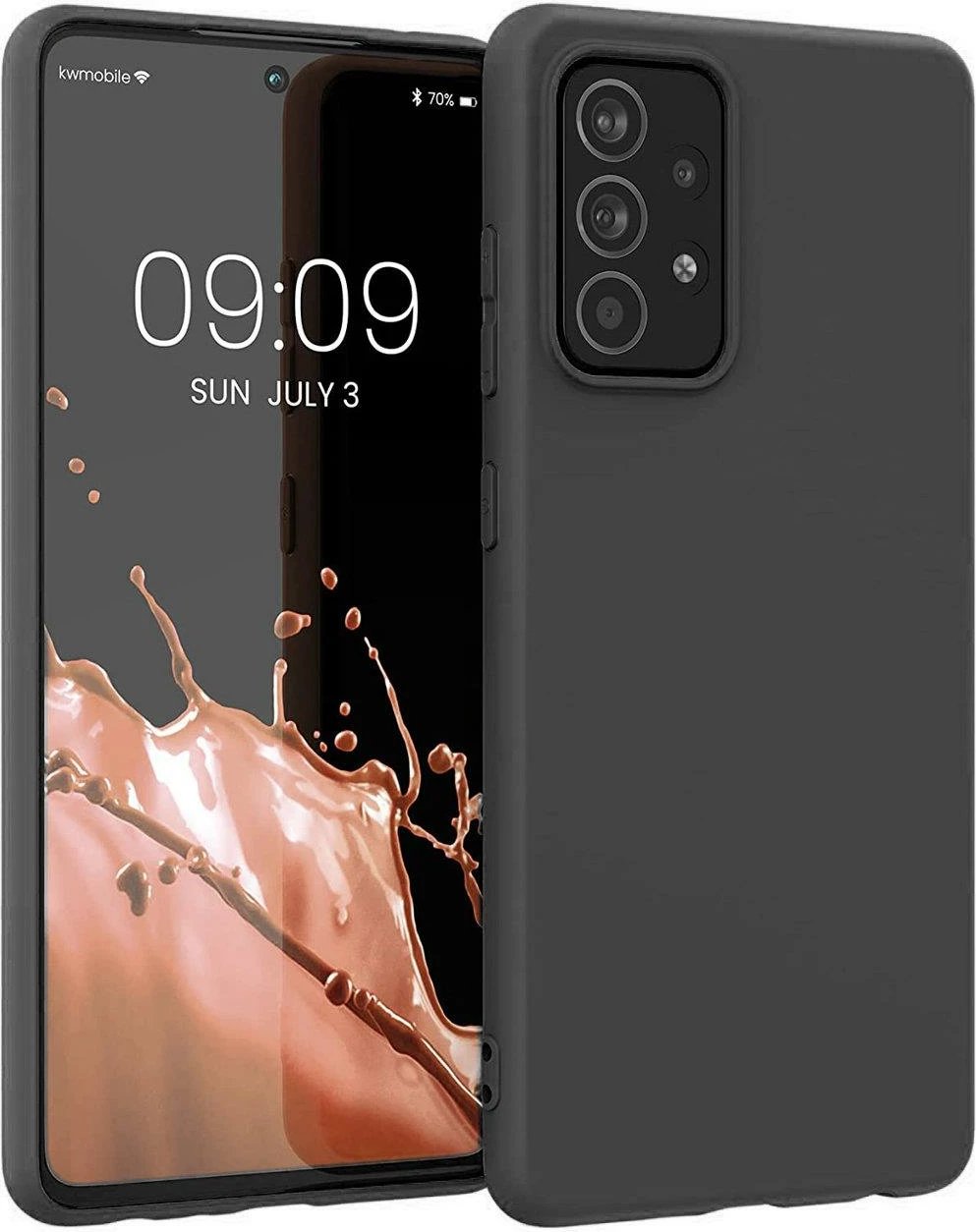 Mbështjellës silikoni Hurtel për Samsung Galaxy A22 4G, i zi