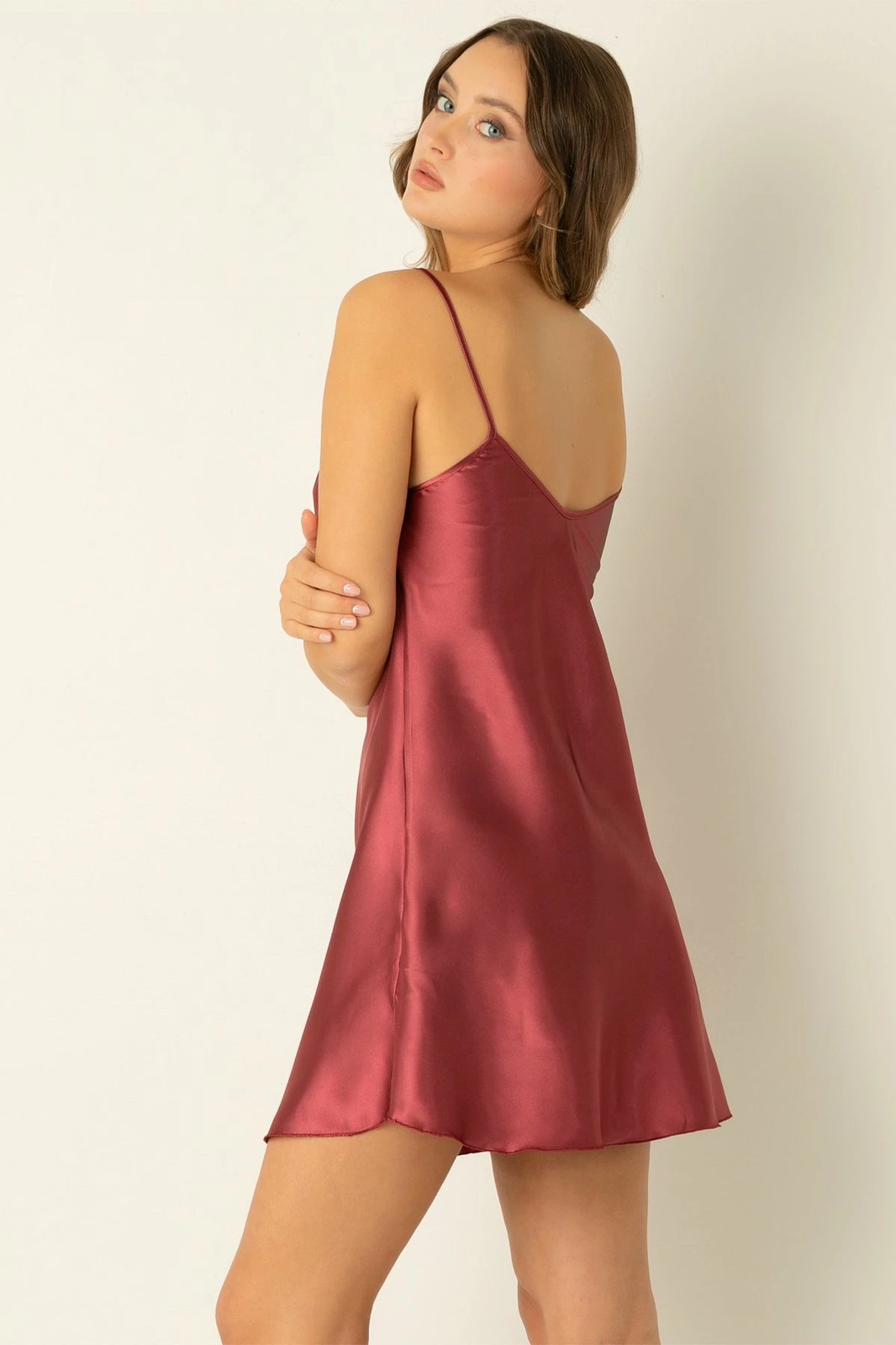 Këmishë nate Jumeon, ngjyrë e kuqe e thellë, 001-018048, Amaranth