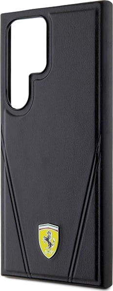 Mbështjellës Ferrari Hot Stamp V Lines MagSafe për Samsung Galaxy S24 Ultra, i zi