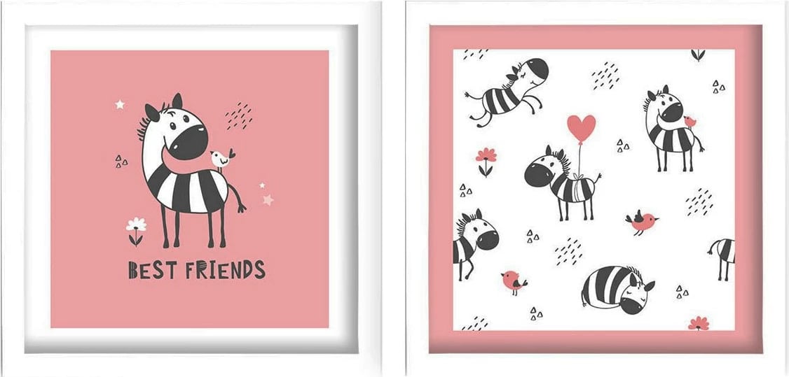 Pikturë dekorative me kornizë MDF (2 copë), Wallity, 2P3333BCT-020