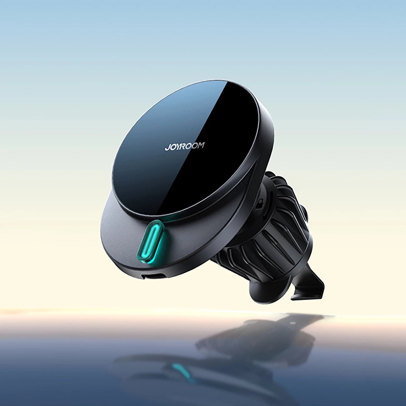 Mbajtës magnetik me karikues wireless Joyroom JR-ZS409 për veturë, 15W, i zi