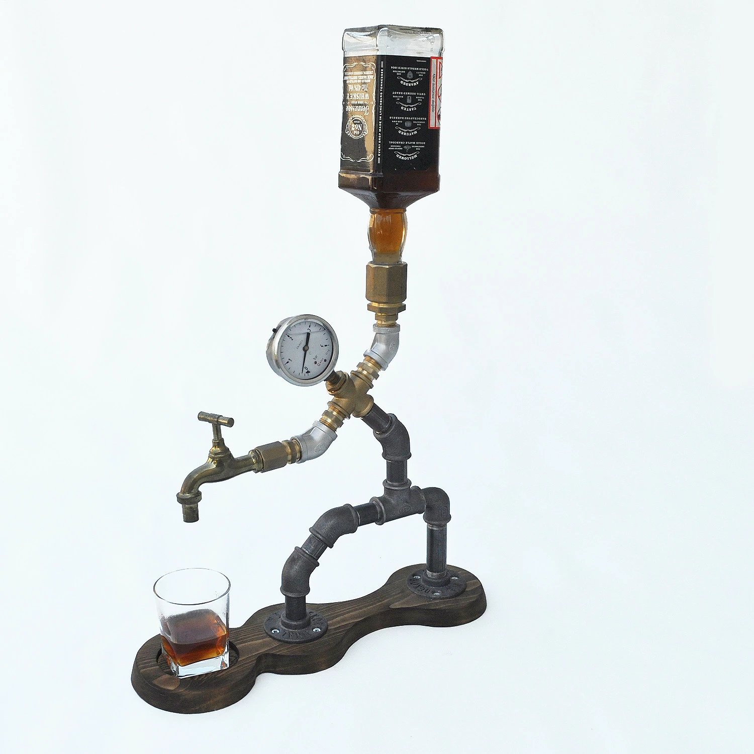 Dispenser pijeve, dorëpunuar, ngjyrë arre, e zezë, ari, Dsp004