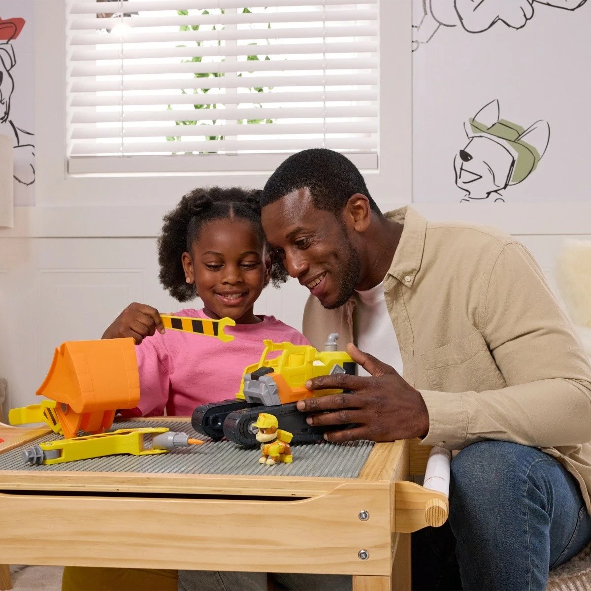 Lodër buldozer Spin Master Rubble & Crew 6073297 me vegla, Verdhë/Portokalli