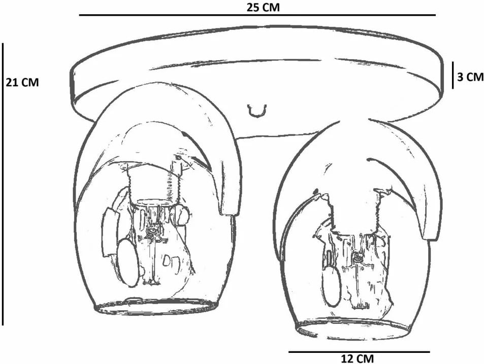 Llambë tavani Opviq, 9003-2, ngjyrë mjaltë, arre, e zezë