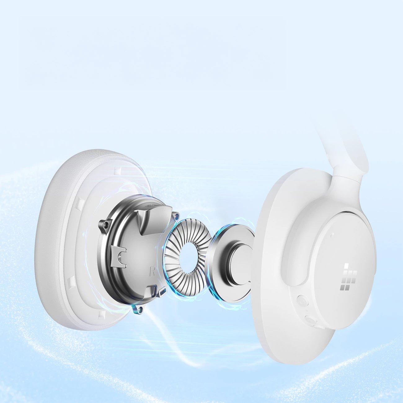 Kufje Tronsmart Sounfii Q20 ANC, Bluetooth 5.3, On-Ear, të bardha