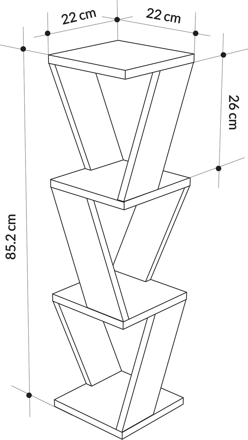 Raft muri Skye Decor, ngjyrë antracit