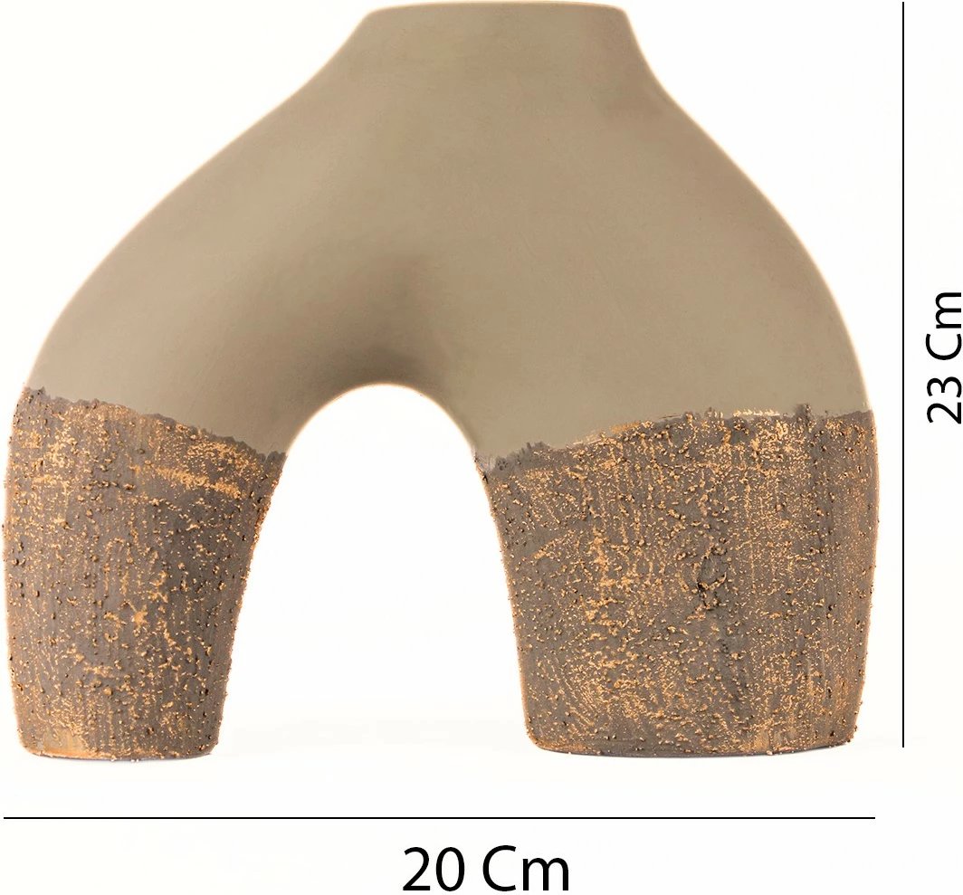 Vazo dekorative, ngjyrë bezhë, Evila Originals, BK005