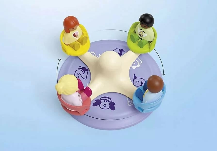 Set lodrash Playmobil Junior 71701, karusel me numra, plastikë, 5 pjesë