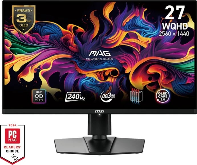 Monitor MSI MAG 271QPXDE QD-OLED 27 inç, WQHD, i zi