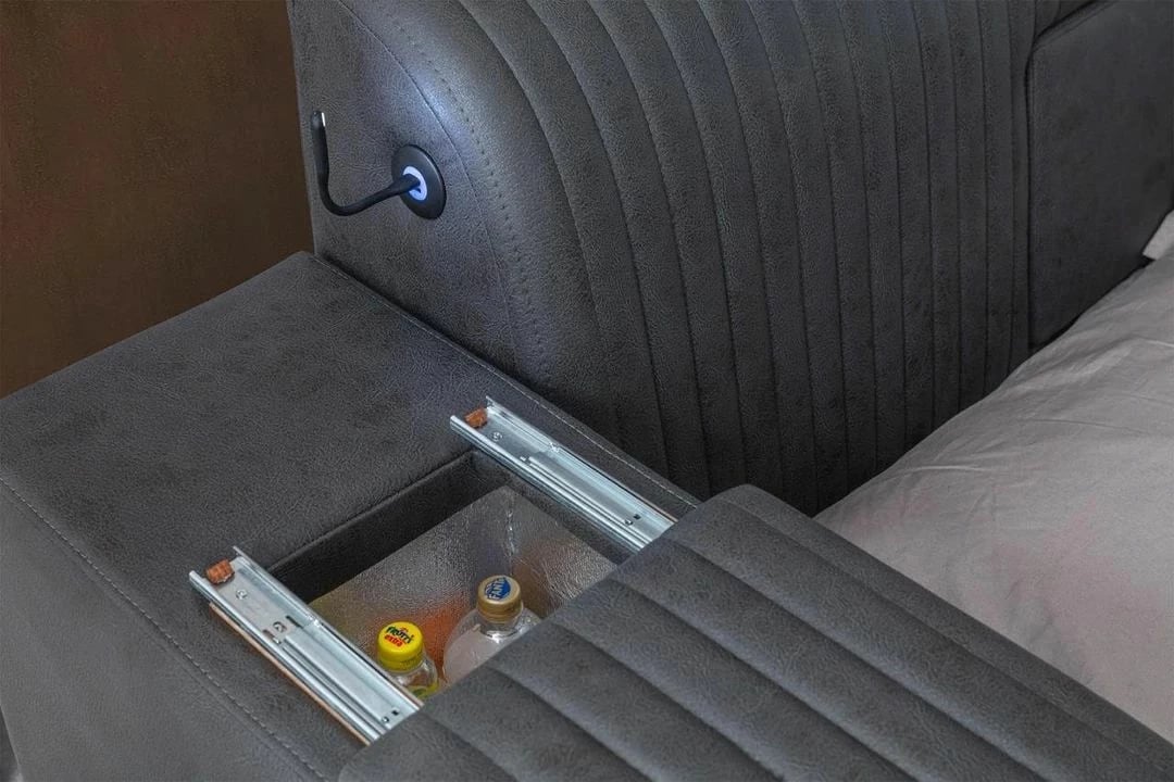 Krevat dopio me bazament, ngjyrë antracit, Skye Decor, Sunline Smart