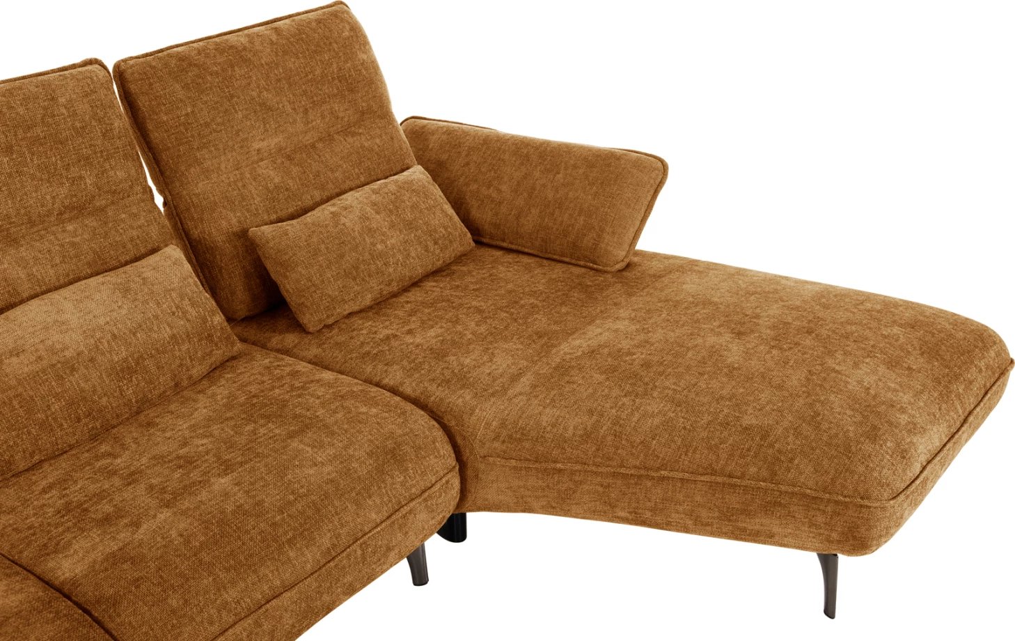 Divan-krevat qoshe (djathtas), pëlhurë e kuqe tullë, FH3268.02R, 283x188x100H cm