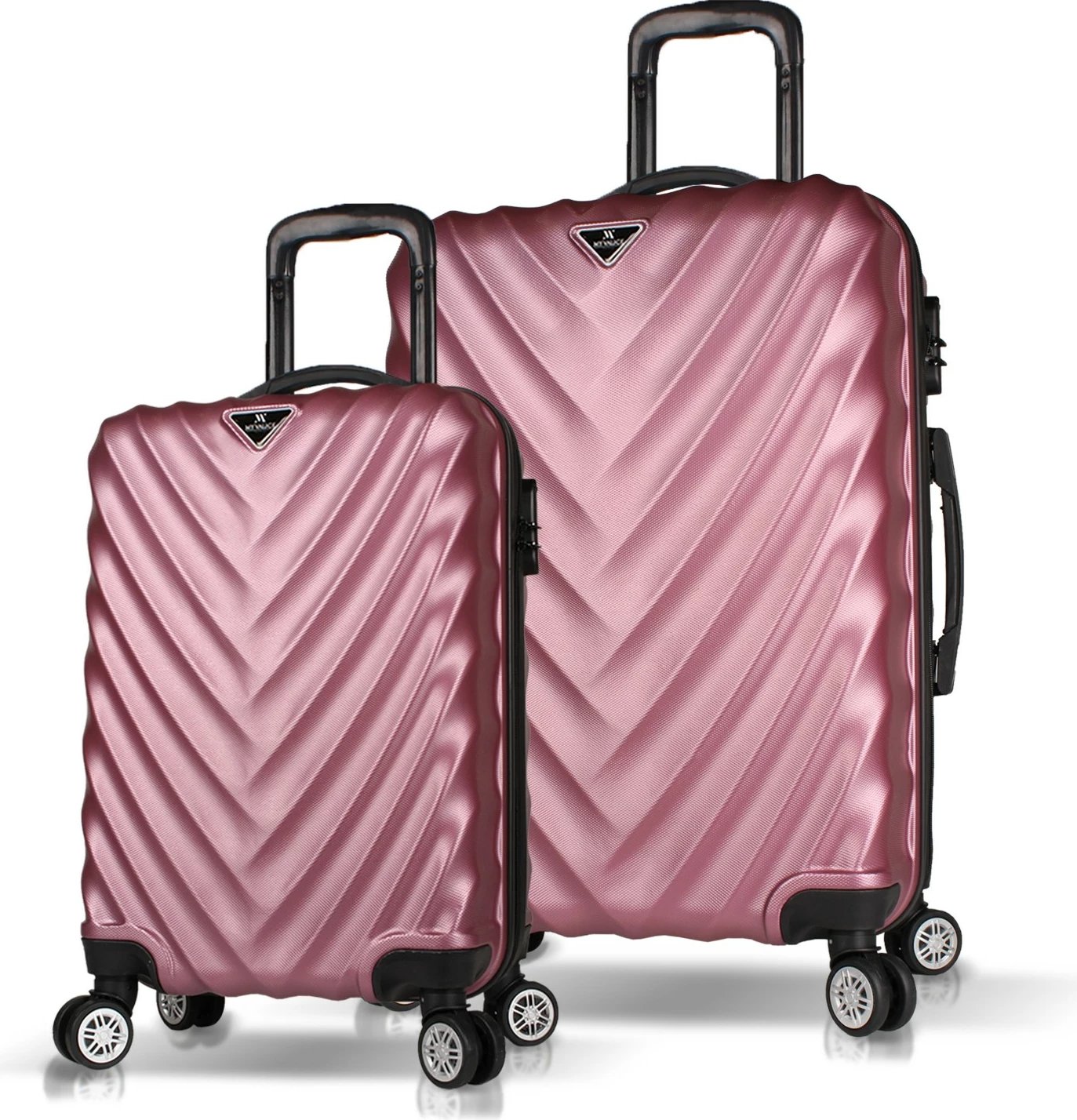 Set valixhesh (2 copë), ngjyrë rozë e artë, Zoozie Bags, 6685