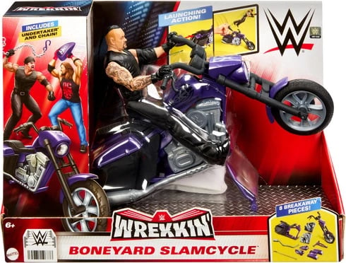 WWE Wrekkin' Boneyard Slamcycle Vehicle with Undertaker Action Figure
