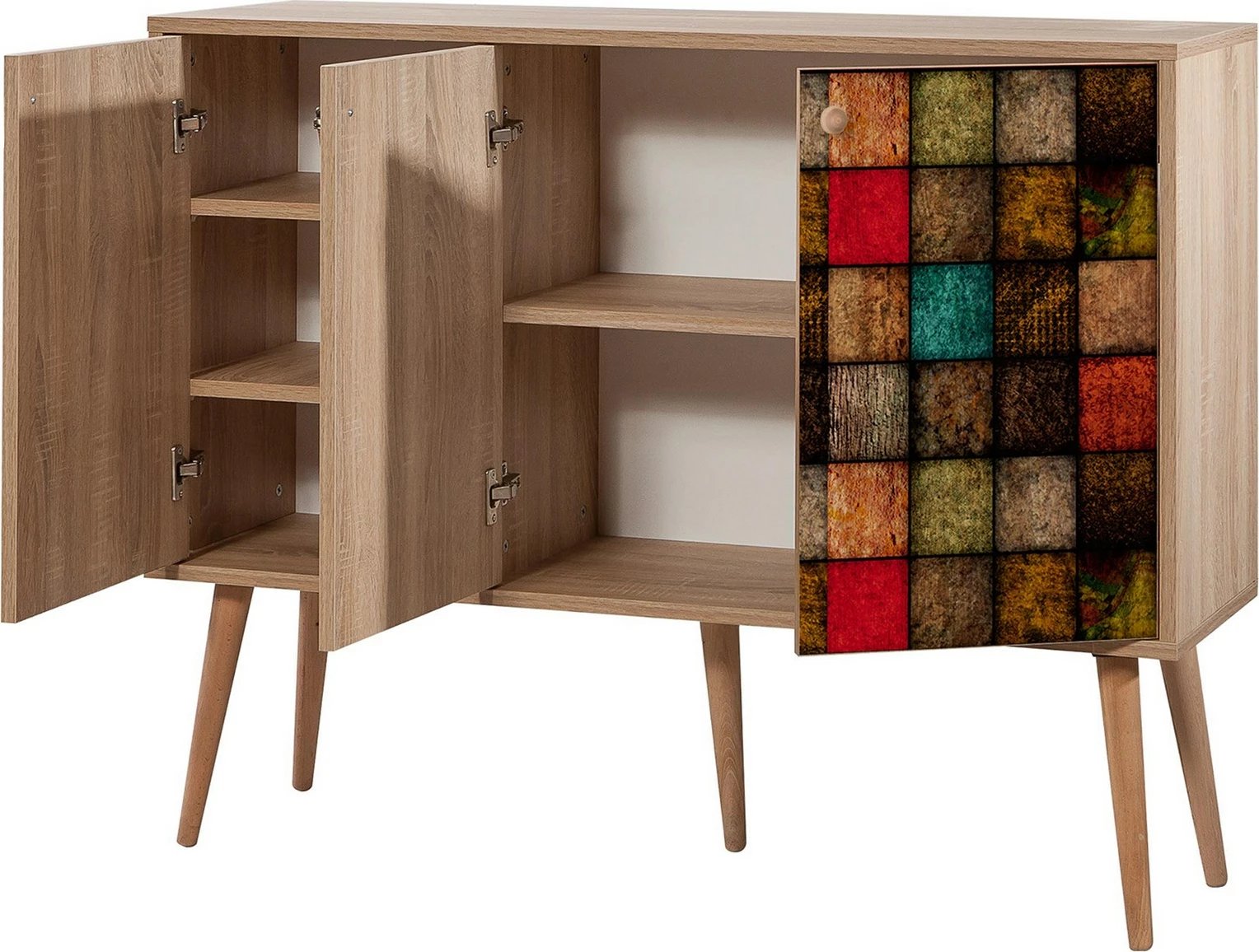 Konsol Skye Decor, ngjyrë lisi Sonoma, Mega-723