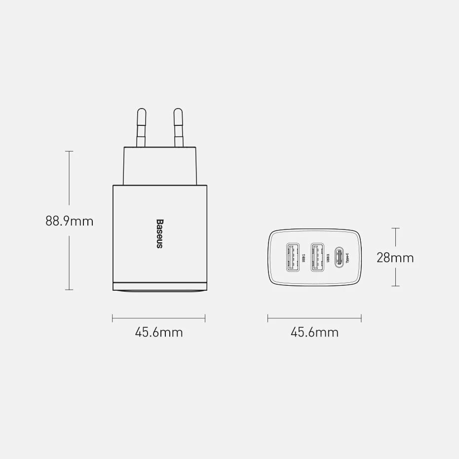 Karikues muri Baseus CCXJ-E01, 30W, 2x USB-A & USB-C, i zi