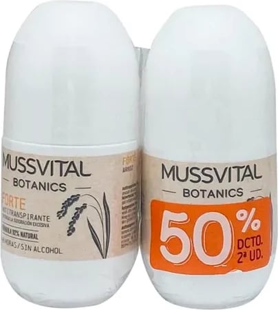 Dezodorant roll-on unisex Mussvital Botanics Deo Forte, 75ml, 2 copë