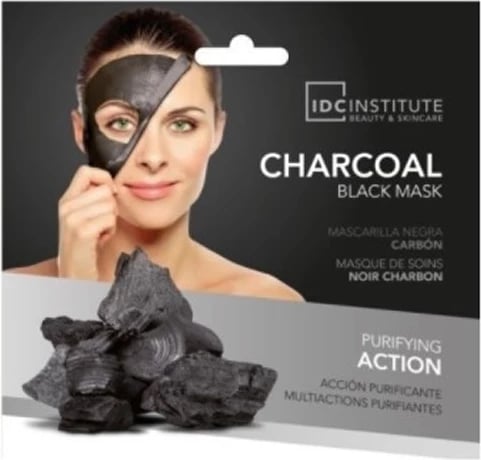 Maskë fytyre IDC Institute Charcoal Black, unisex