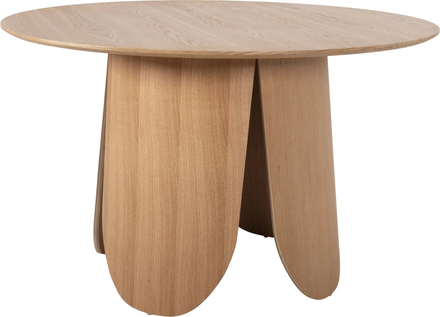 Tavolinë e rrumbullakët për ngrënie, DENTY, FH9612.01, MDF me furnir lisi, ngjyrë lisi, Φ120x75H cm