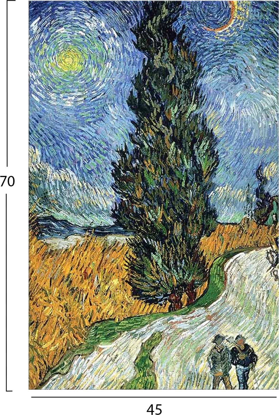 Pikturë muri GOBI, kanavacë e printuar, 45x3x70cm