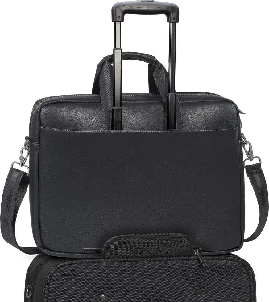 Çantë pune RivaCase Orly RC8940, për laptop 16", poliuretan, e zezë
