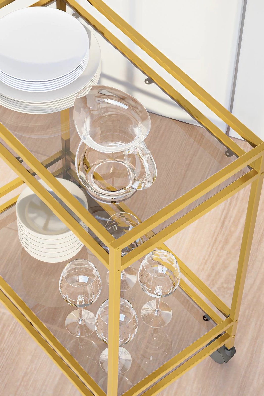 Tavolinë shërbimi Hanah Home, Vortex, ngjyrë ari