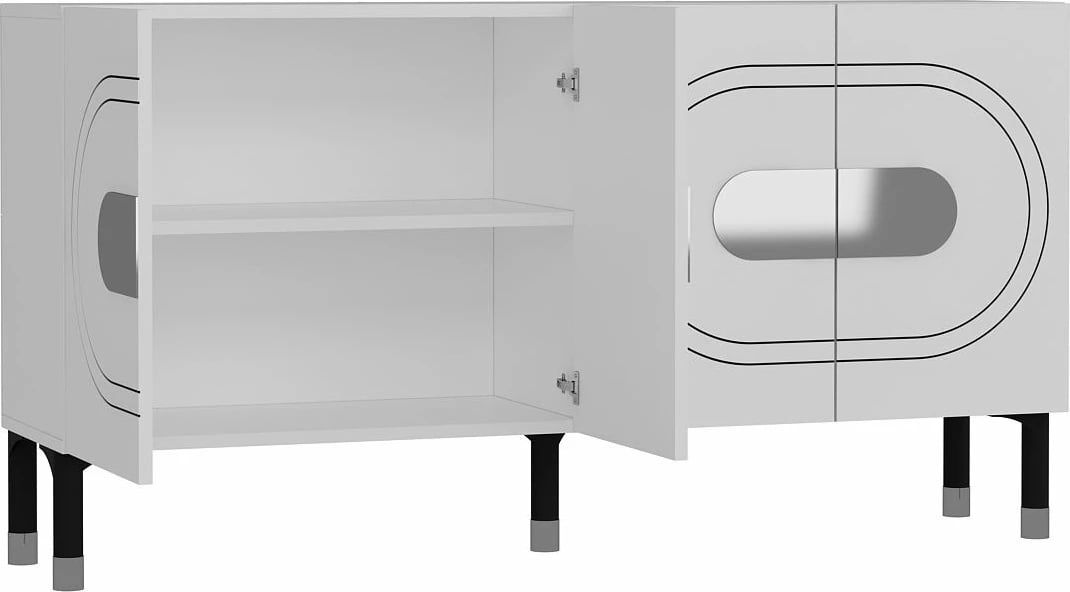 Konsol Skye Decor, Demet, e bardhë, argjend