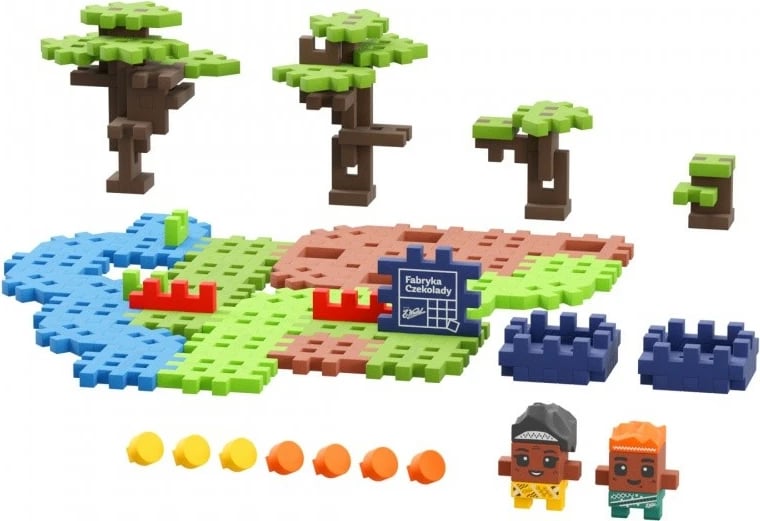 Set lodrash ndërtimi Marioinex Mini Waffle Plantacion Kakaoje, 100 elemente, shumëngjyrëshe