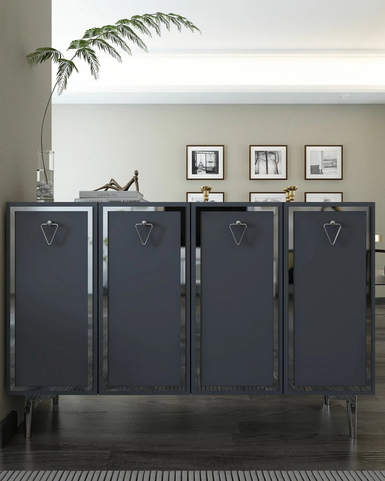 Konsol Skye Decor, anthracite, silver, 8160KM-1