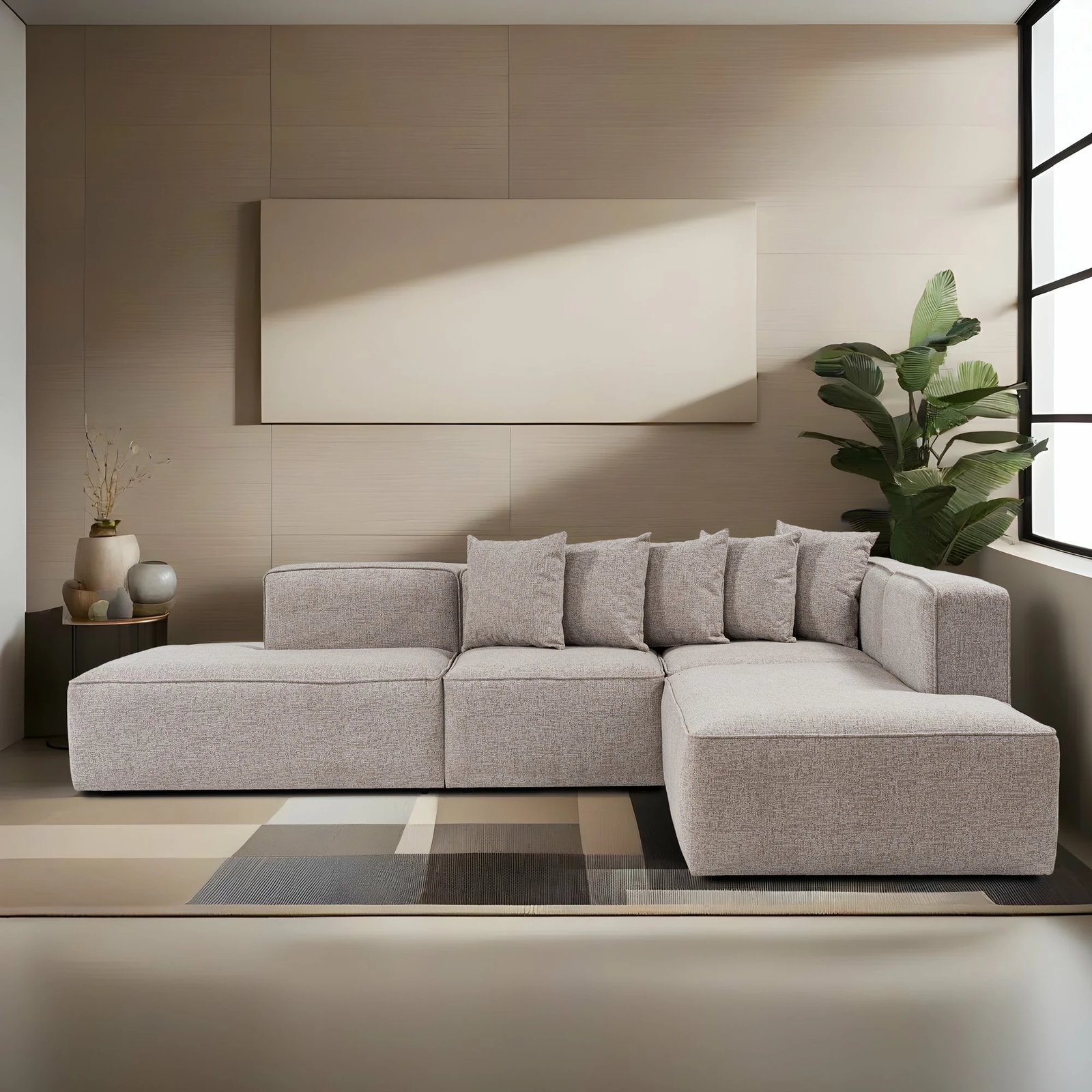 Këndare Atelier del Sofa, More B (M4-M2-M1-M3), ngjyrë moka, 4 pjesë