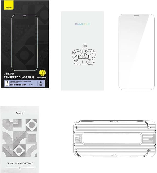 Xham i temperuar Baseus SGKN030502 për iPhone 12 Pro Max, 0.4mm, me set pastrimi Xham i temperuar Baseus SGKN030502 për iPhone 12 Pro Max, 0.4mm, me set pastrimi