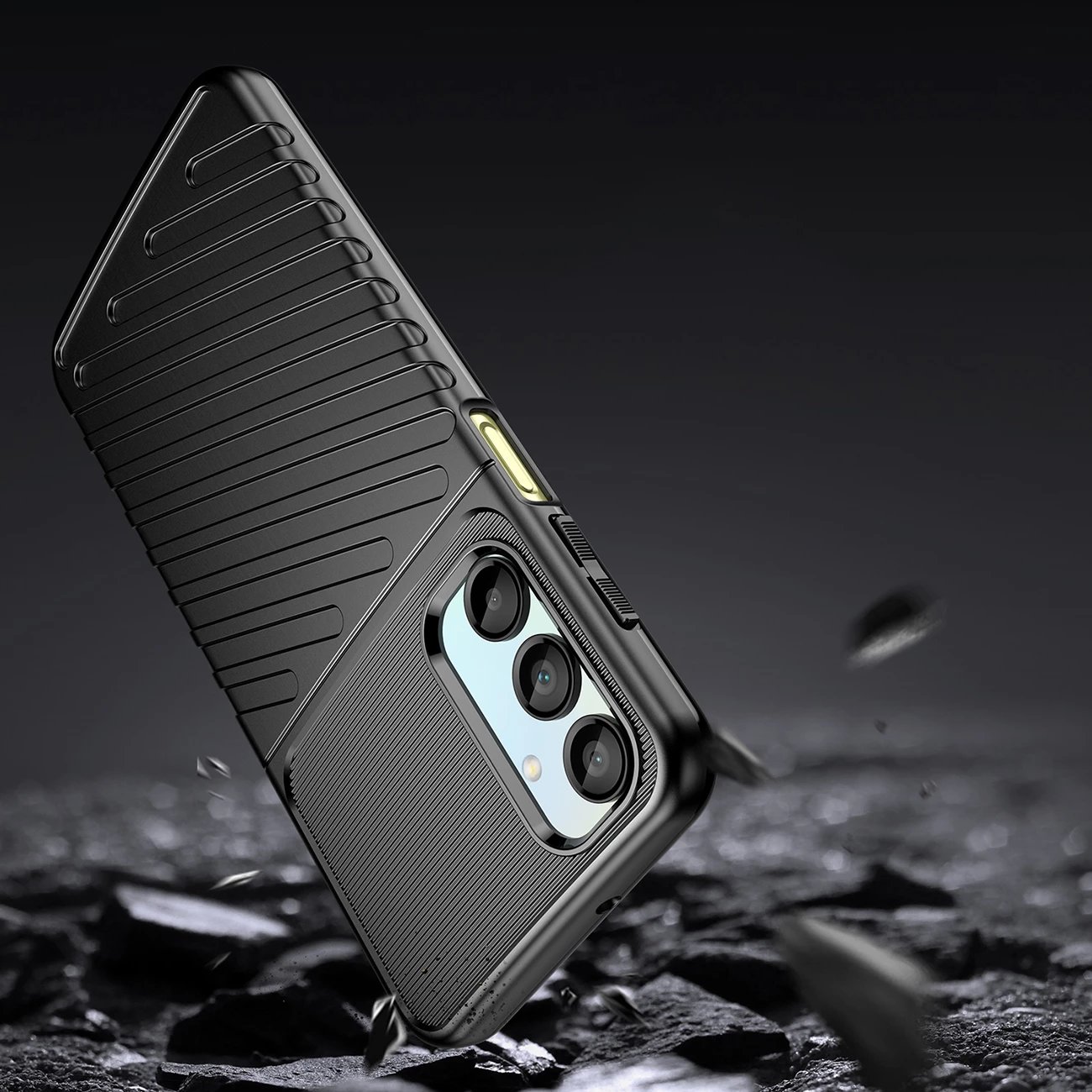 Mbështjellës Hurtel Thunder Case për Samsung Galaxy A26, silikon i blinduar, i zi