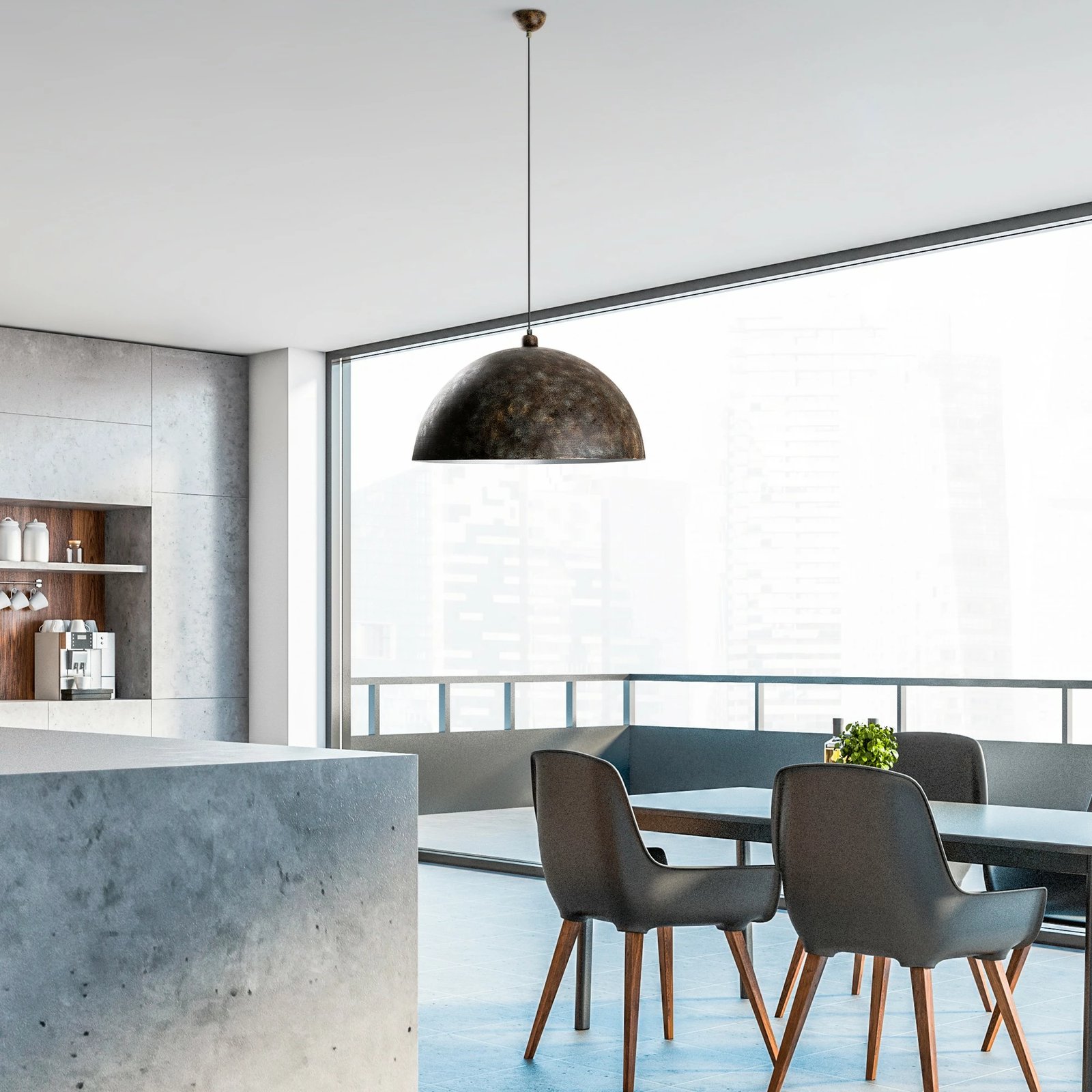 Llambë tavani Opviq, KURE-60-236-RETRO, ngjyrë antike, trup metalik